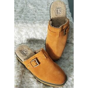 Naturalizer Womens Golden Maple Sherpa Lined Wayde Clog Size 8.5 Cozy Cabincore